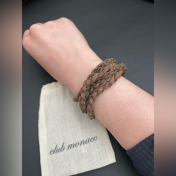 Club Monaco leather wrap bracelet - Picture 3 of 5